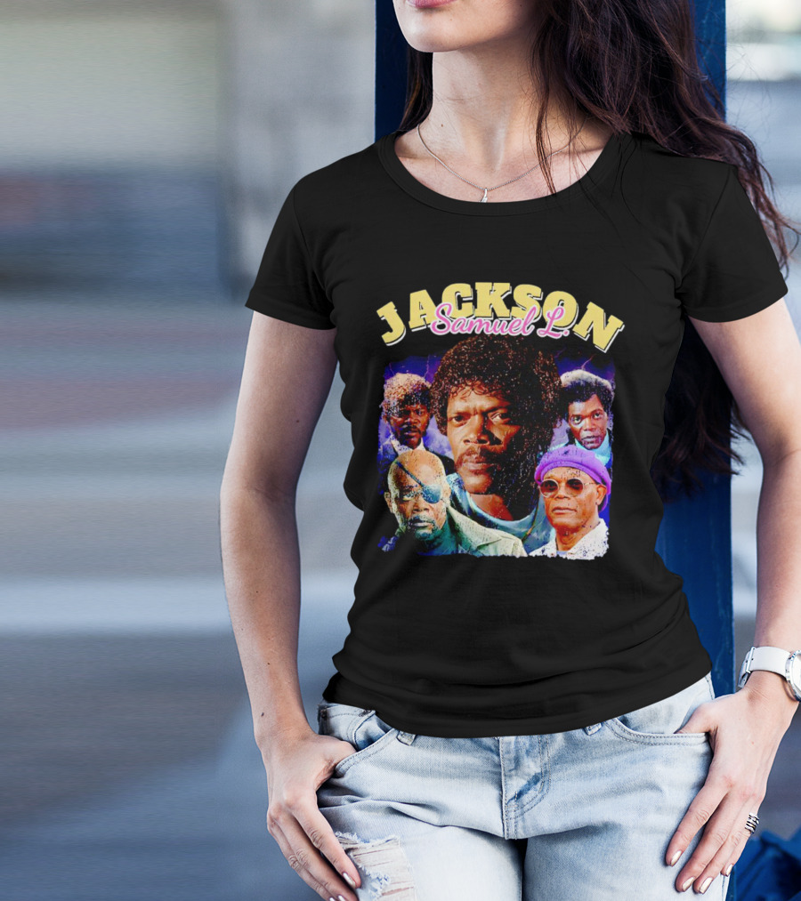 Jackson Samuel L Vintage Style Iconic Characters T-Shirt