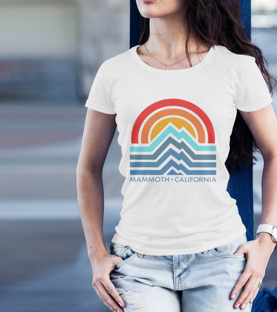 Mammoth California Vintage Mountain Sunset T-Shirt