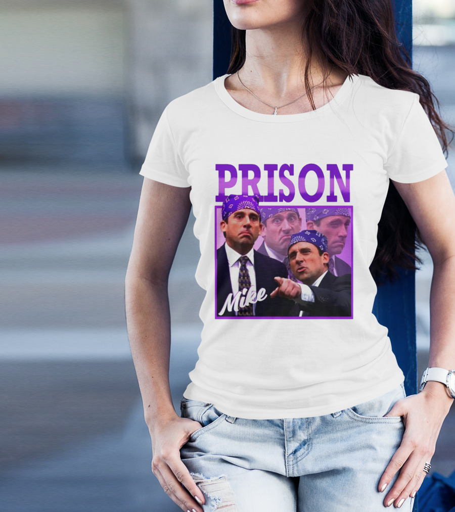 Prison Mike Purple Bandana Multiple Expressions T-Shirt