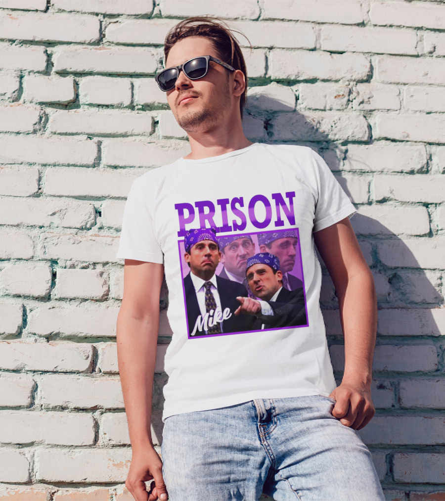 Prison Mike Purple Bandana Multiple Expressions T-Shirt