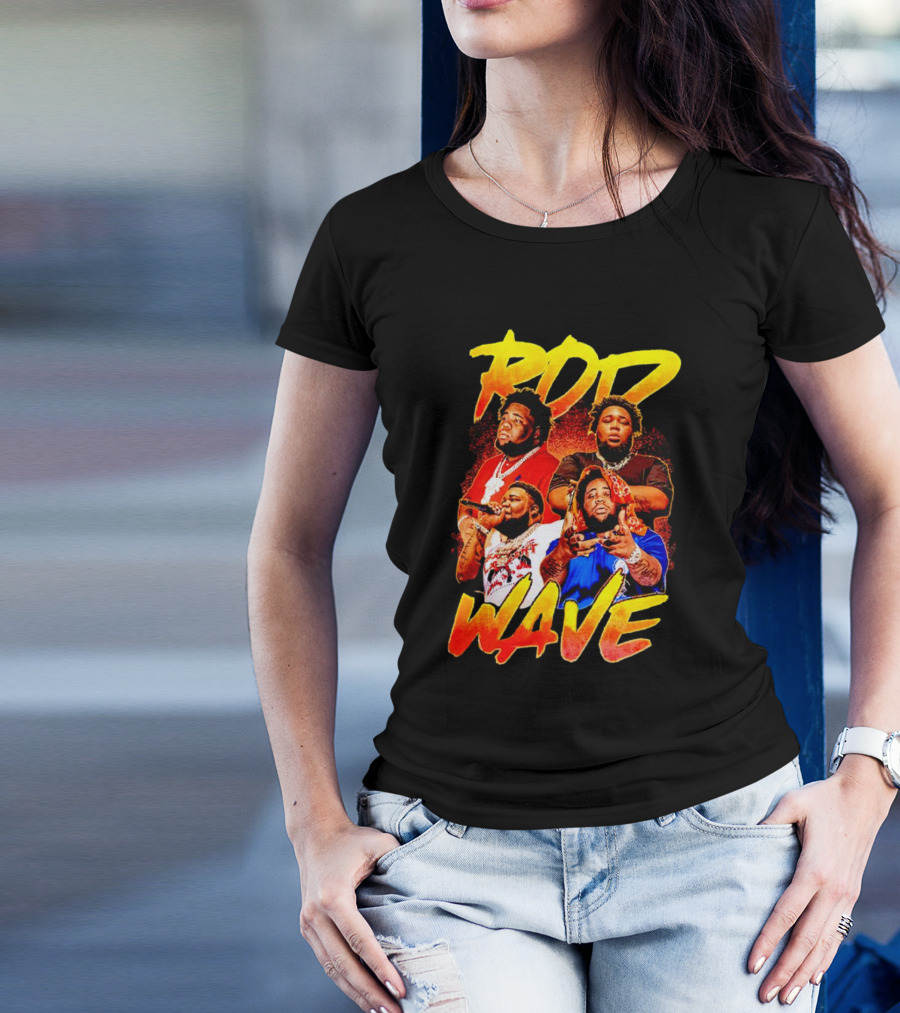 Rod Wave Nostalgia Tour Vintage Bold Artistic Portrait Collage T-Shirt