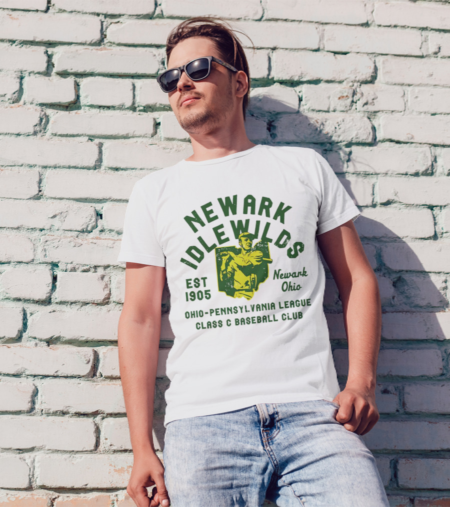 Newark Idlewilds Ohio Pennsylvania League Class C Baseball Club Est 1905 Vintage Newark Ohio T-Shirt
