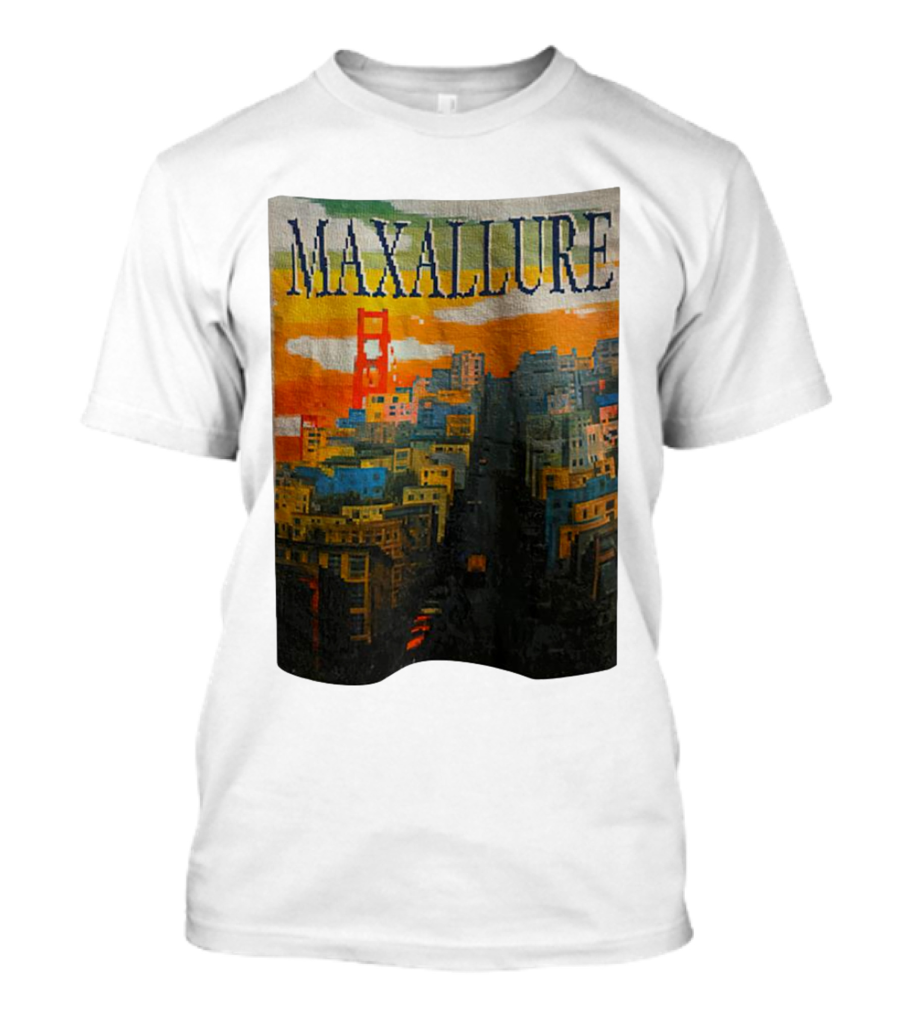 Maxallure Golden Gate Cityscape Skyline T-Shirt