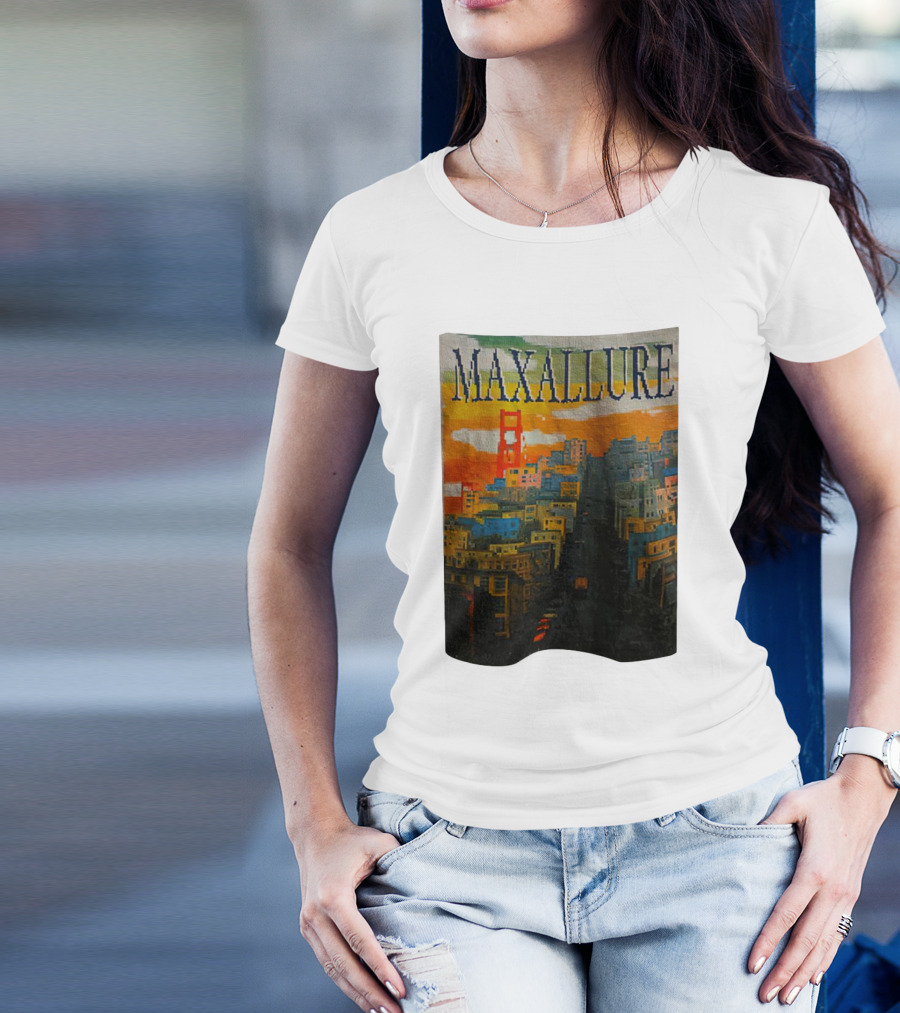 Maxallure Golden Gate Cityscape Skyline T-Shirt