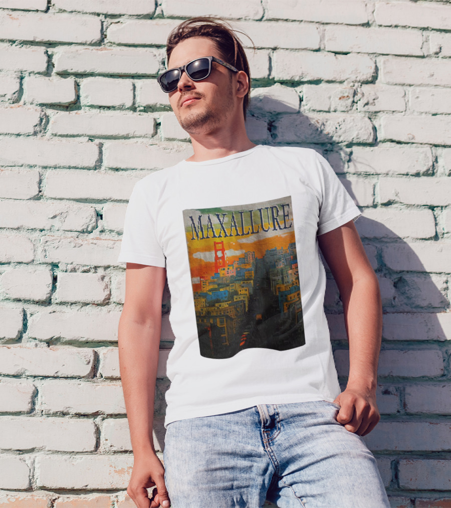 Maxallure Golden Gate Cityscape Skyline T-Shirt