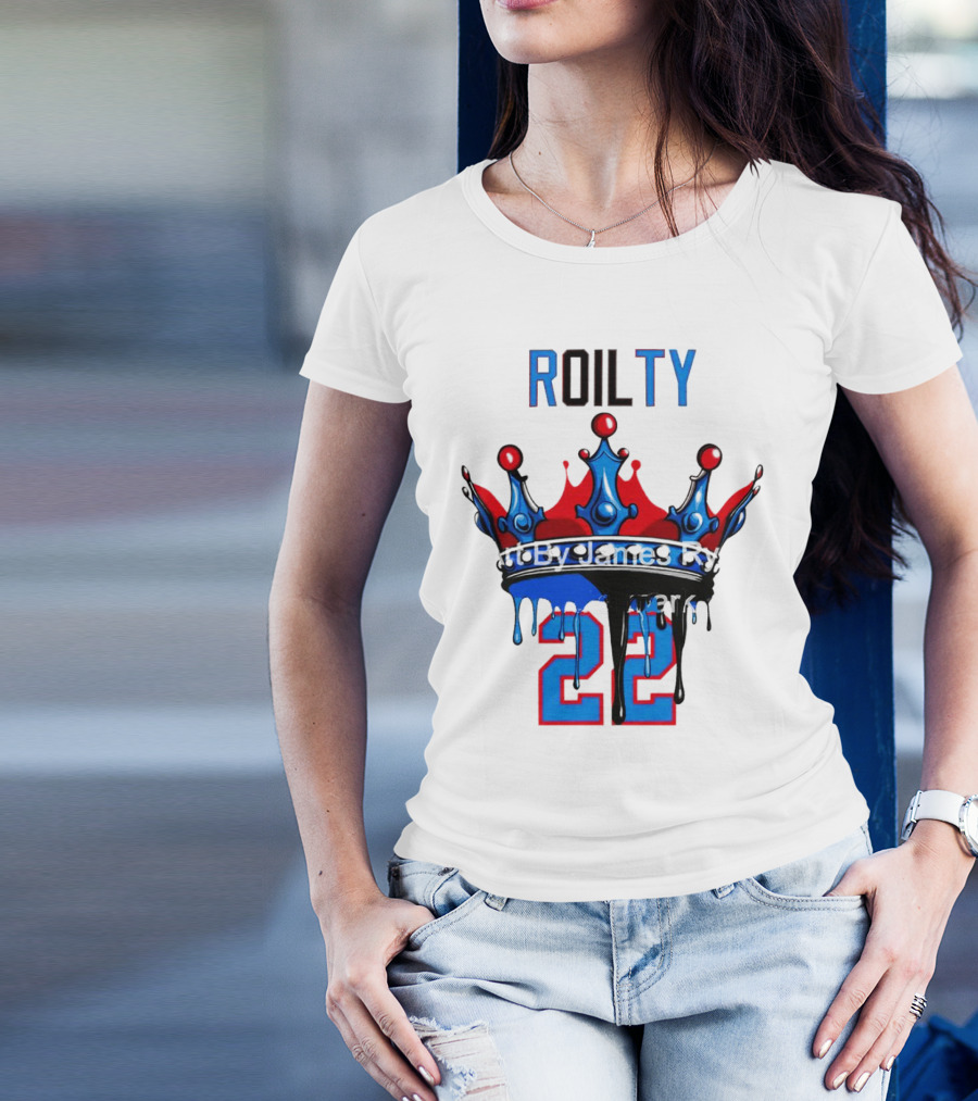 ROILTY 22 Crown Red Blue Dripping T-Shirt