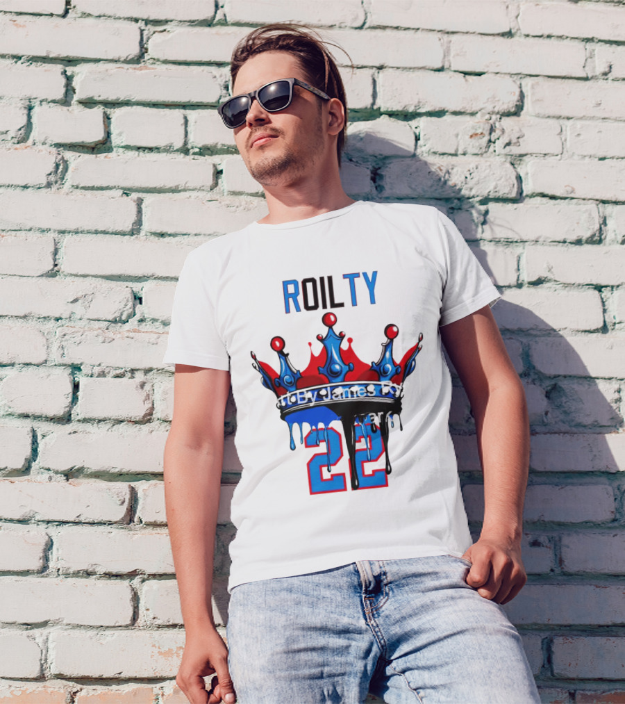 ROILTY 22 Crown Red Blue Dripping T-Shirt