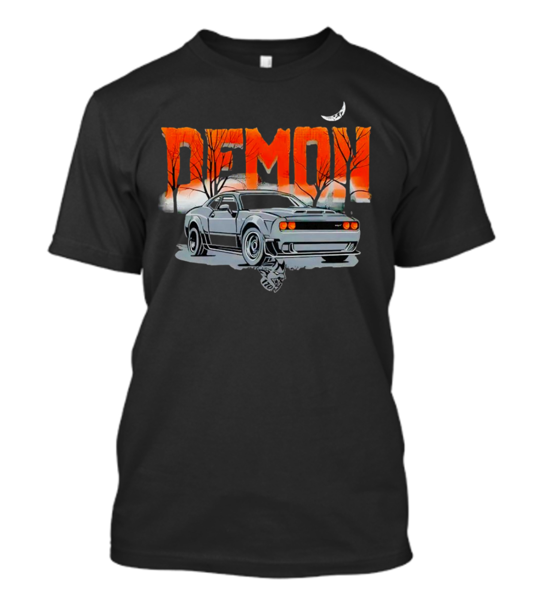 Dodge Challenger SRT Demon Halloween Moonlit Night T-Shirt