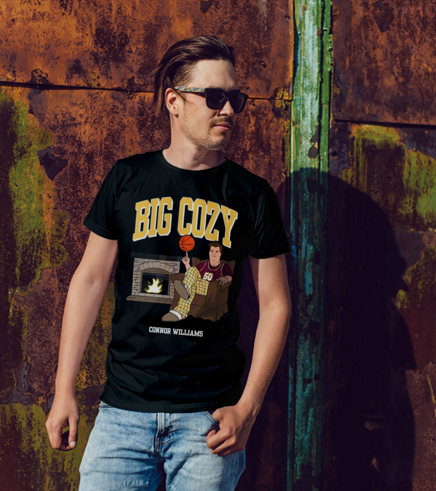 Connor Williams Big Cozy Basketball By The Fireplace T-Shirt