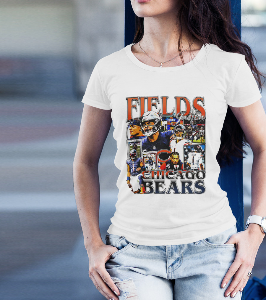 Fields Justin Chicago Bears Football T-Shirt