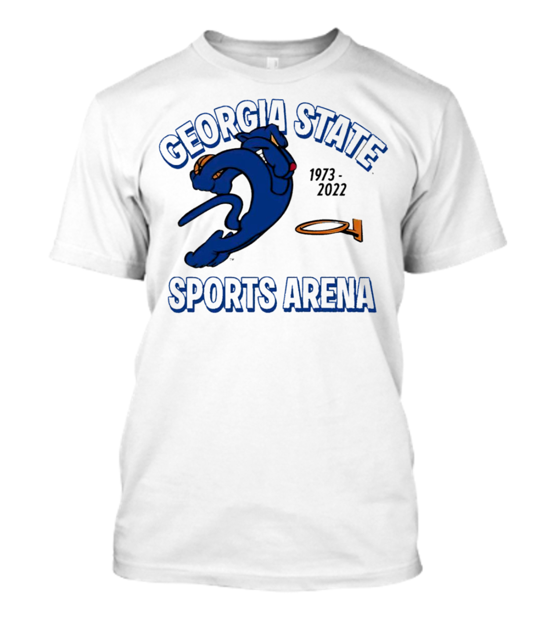 Georgia State Sports Arena Dunking Panther 1973-2022 T-Shirt