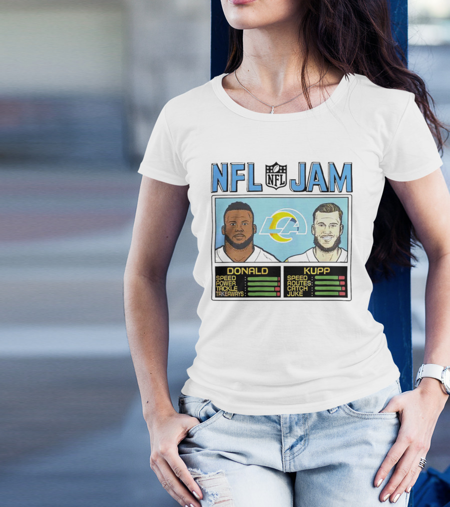 NFL Jam Rams Donald Kupp Speed Power Tackles Routes T-Shirt