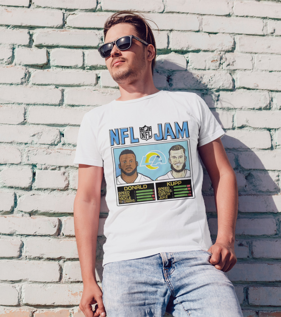 NFL Jam Rams Donald Kupp Speed Power Tackles Routes T-Shirt