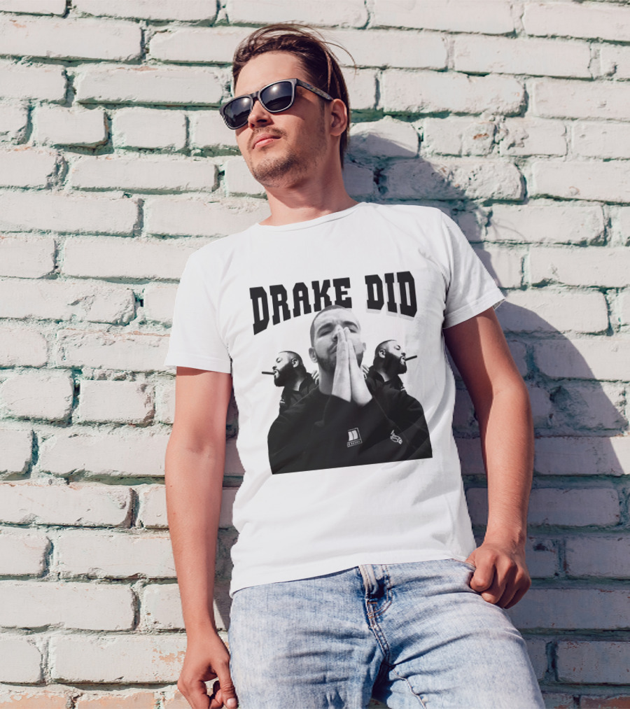 Drake Did Aubrey Drake Graham Vintage Prayer Pose Black And White Trio T-Shirt