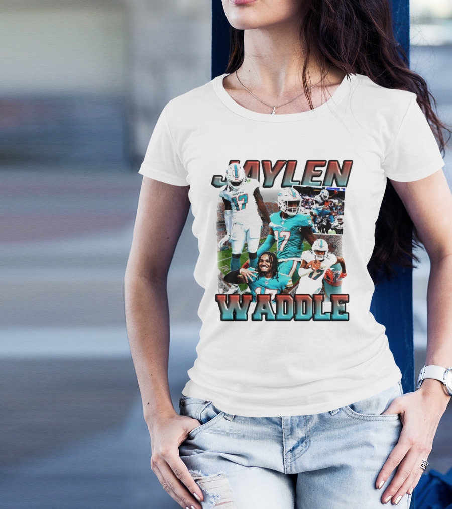 Jaylen Waddle Miami Dolphins Football Player Number 17 T-Shirt