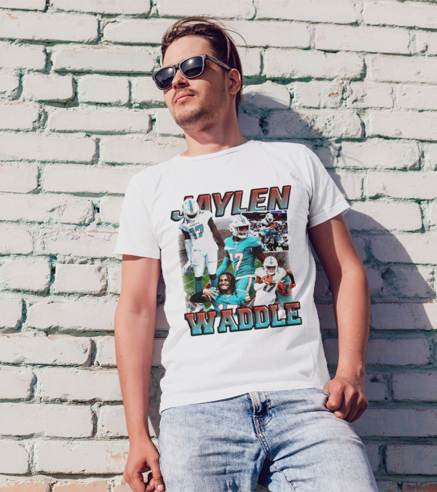 Jaylen Waddle Miami Dolphins Football Player Number 17 T-Shirt
