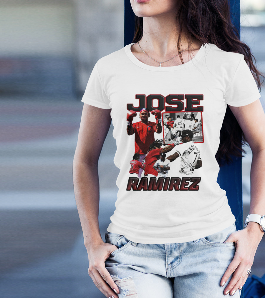 Jose Ramirez Cleveland Guardians Down Goes Anderson Boxing Moments T-Shirt