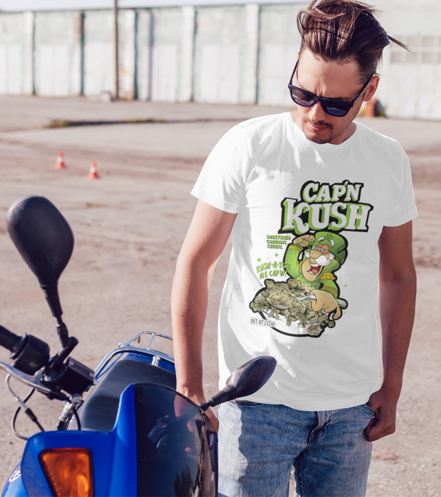 CAP'N KUSH SWEETENED CANNABIS CEREAL KUSH-A-TIZE ME CAP'N T-Shirt