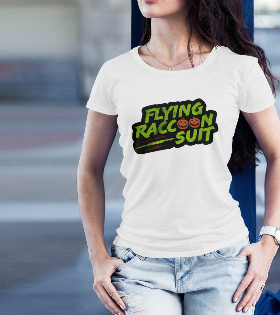 Flying Raccoon Suit This Is Skaloween Jack-O'-Lantern Claw Marks T-Shirt