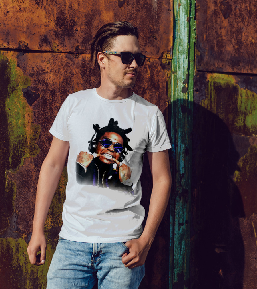 Kodak Black Rapper With Blue Sunglasses Grills And Jewelry T-Shirt