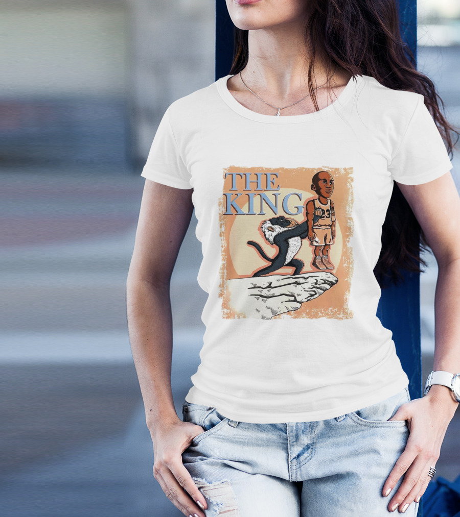 The King Michael Jordan Simba Parody With Rafiki And Basketball Jersey T-Shirt