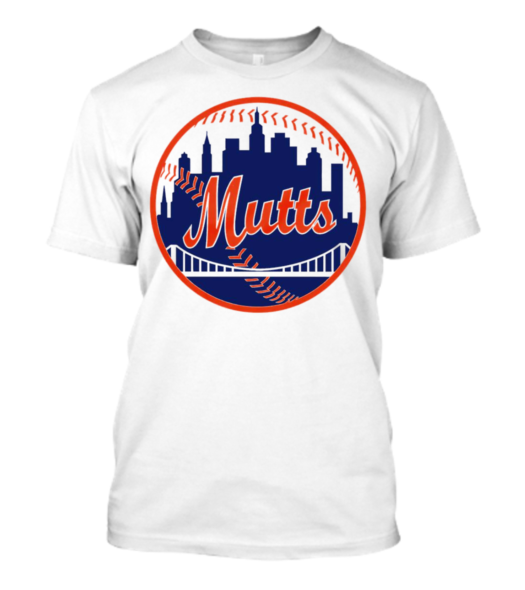 New York Mutts Skyline Baseball T-Shirt