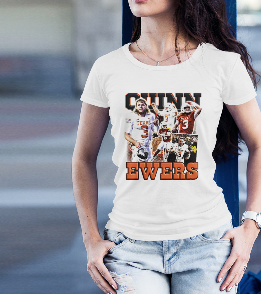 Quinn Ewers Texas Football Longhorns Number 3 T-Shirt