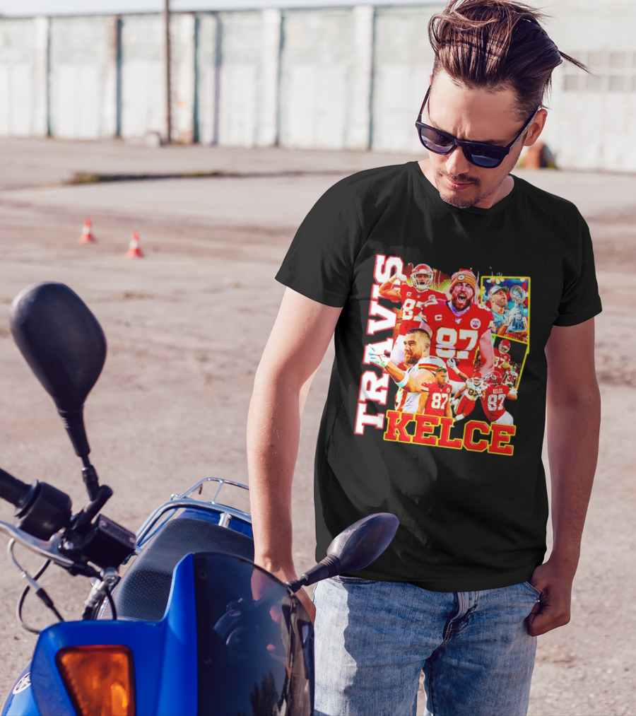 Travis Kelce Kansas City Chiefs 87 Football Champion T-Shirt