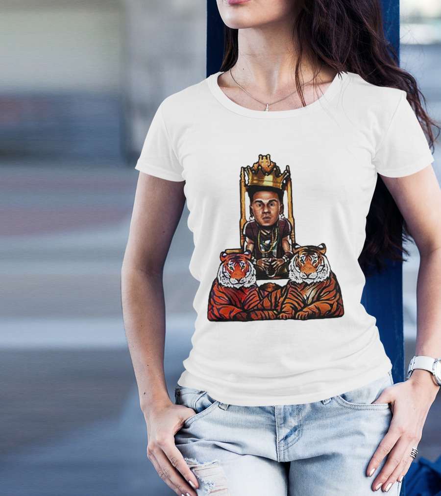 Jordan Travis Tigers King Florida State Seminoles Throne With Crown And Tigers T-Shirt
