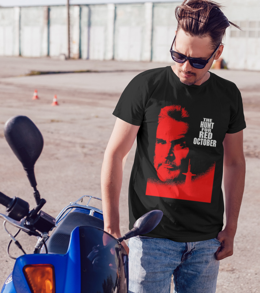 The Hunt For Red October Sean Connery Red Submarine Image T-Shirt
