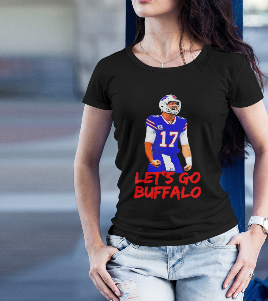 Let's Go Buffalo Bills Josh Allen 17 T-Shirt