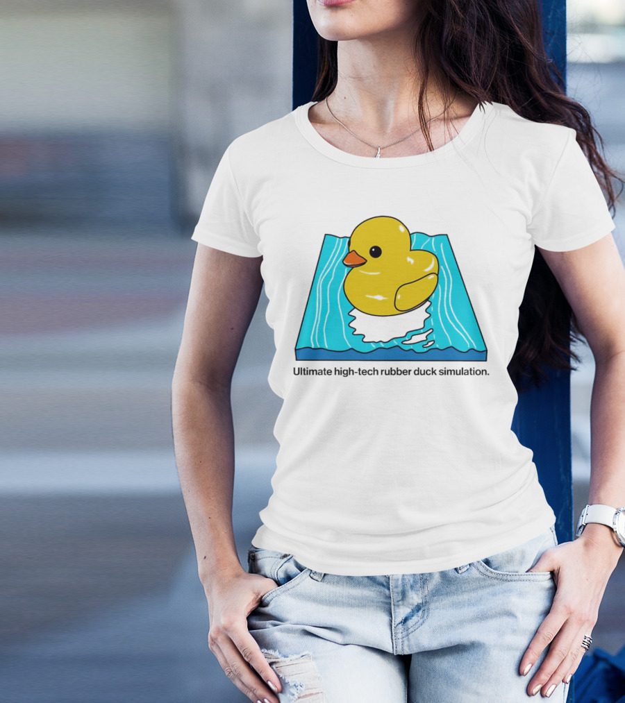 Ultimate High-Tech Rubber Duck Simulation Pool Platform T-Shirt