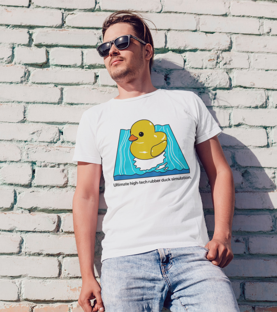 Ultimate High-Tech Rubber Duck Simulation Pool Platform T-Shirt