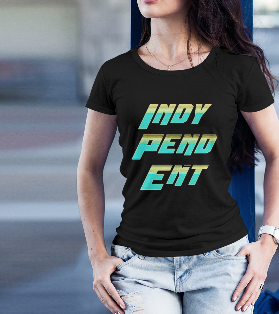 Indy Pend Ent Retro-style Text T-Shirt