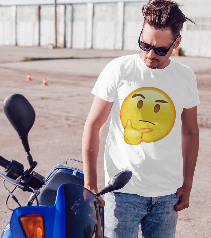 Moji Curious Thinking Face Emoji T-Shirt