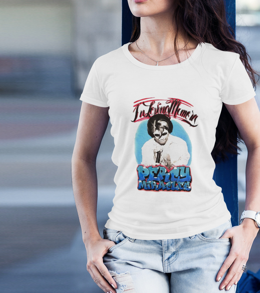 In Loving Memory Percy Miracles Blue And Pink Retro T-Shirt