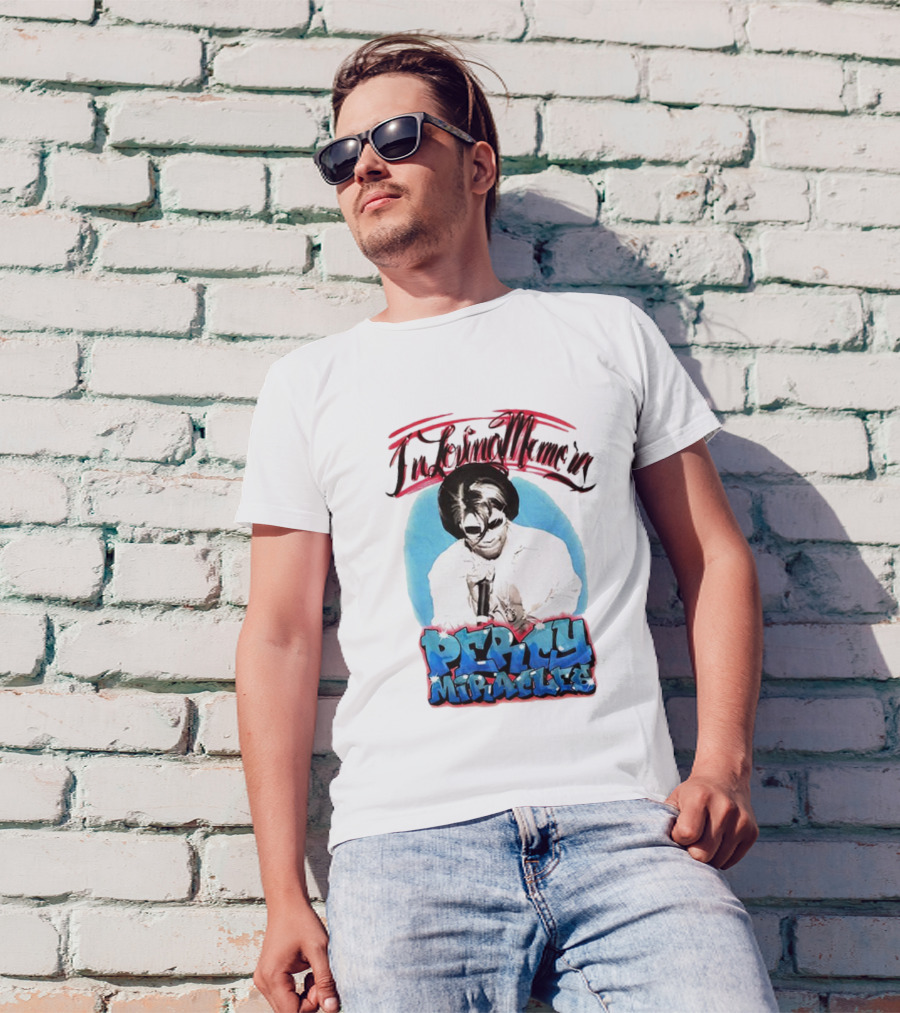 In Loving Memory Percy Miracles Blue And Pink Retro T-Shirt