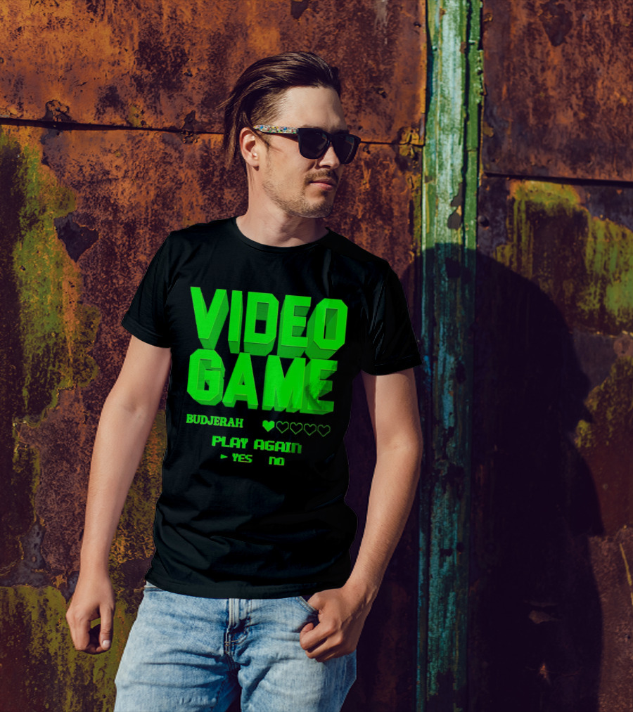 VIDEO GAME BUDJERAH PLAY AGAIN YES NO T-Shirt