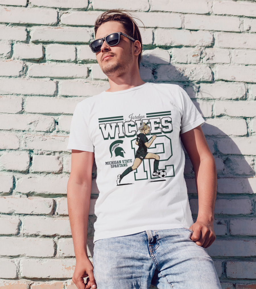 Jordyn Wickes Michigan State Spartans Soccer 12 Caricature T-Shirt