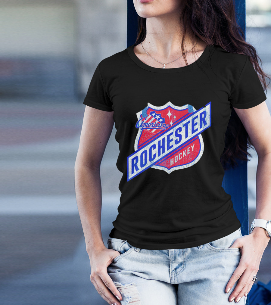 Rochester Americans Hockey Shield Badge T-Shirt