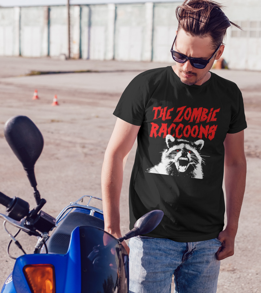 The Zombie Raccoons Fierce Creature Horror T-Shirt