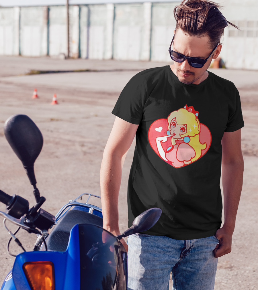 Jivke Princess Peach Heart T-Shirt