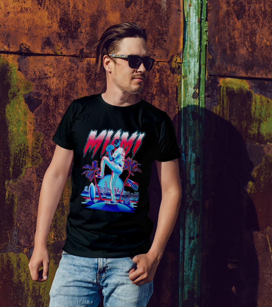 Miami Marlins Sandy Alcántara Cartoon Vintage T-Shirt