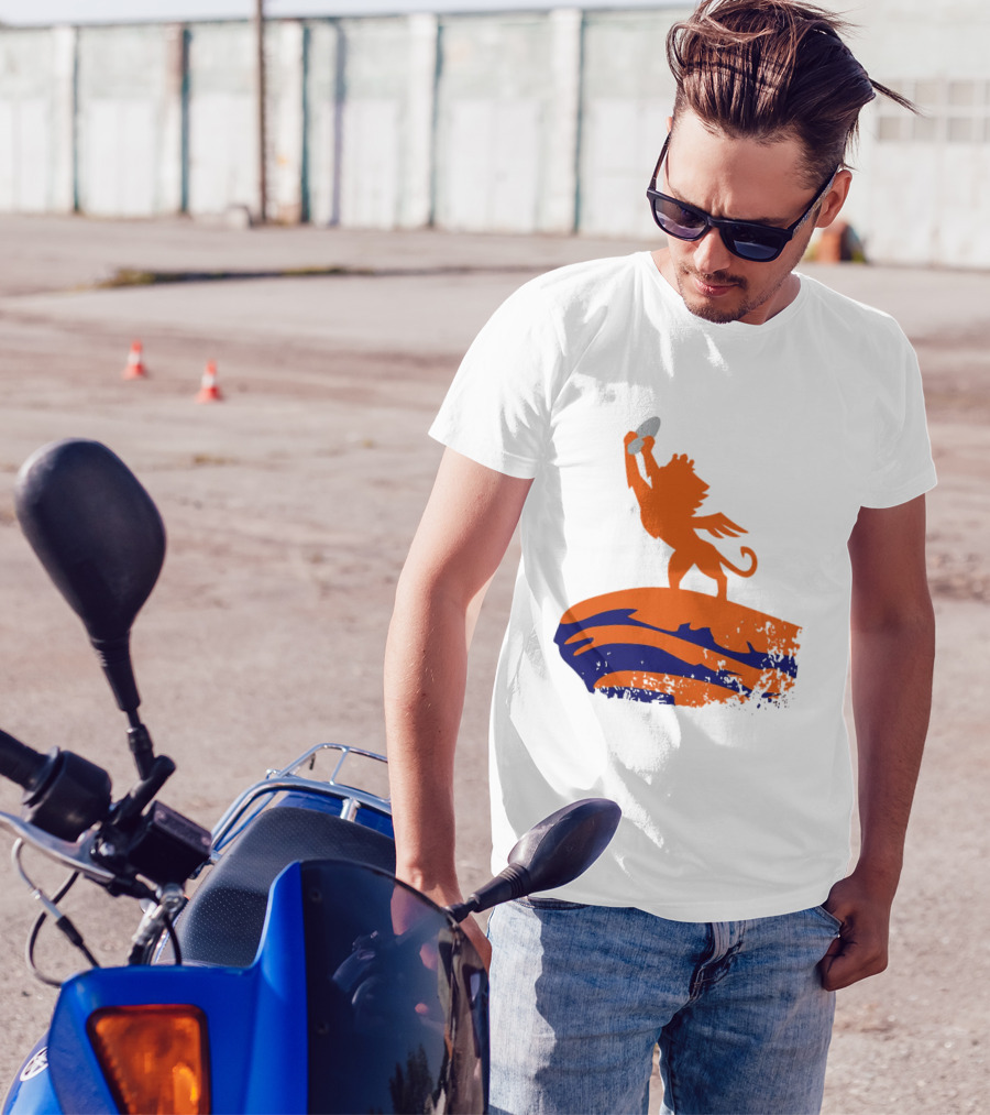 Fc Cincinnati King Of The Shield Orange Lion Crowned On Mound T-Shirt