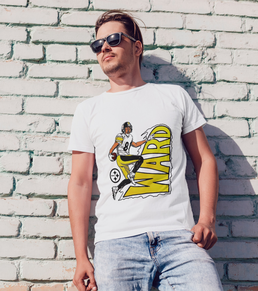 Hines Ward Pittsburgh Steelers Ward 86 Caricature Player NFL Football T-Shirt