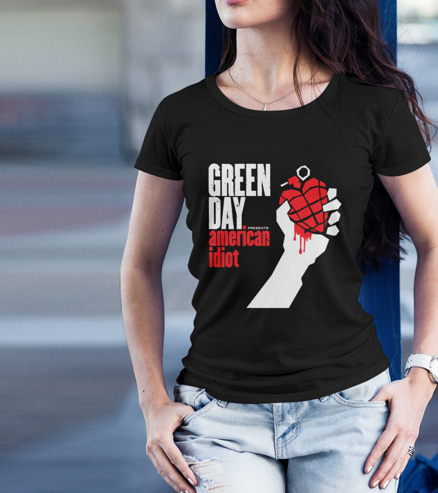 Green Day Presents American Idiot Heart Hand Grenade T-Shirt