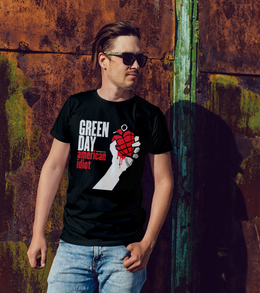 Green Day Presents American Idiot Heart Hand Grenade T-Shirt