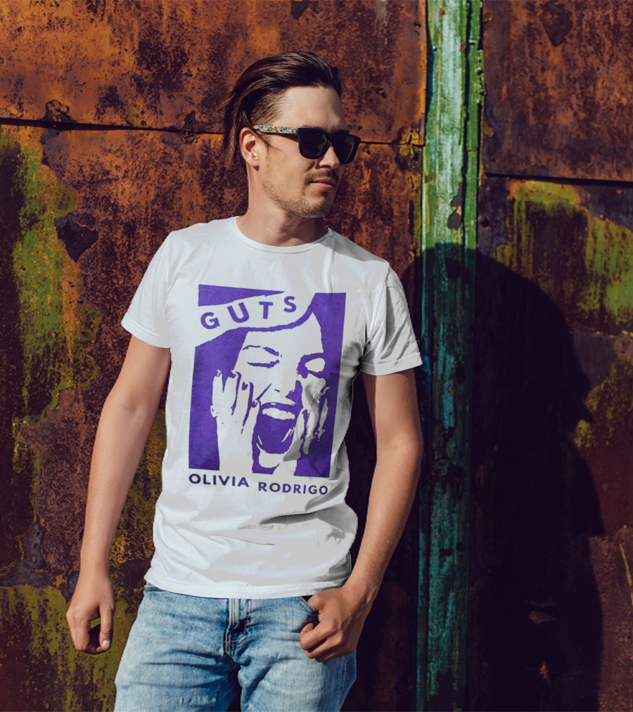 Guts Olivia Rodrigo Vintage Purple Face T-Shirt