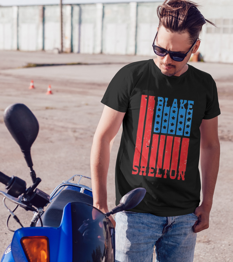 Blake Shelton American Flag Stars And Stripes USA T-Shirt