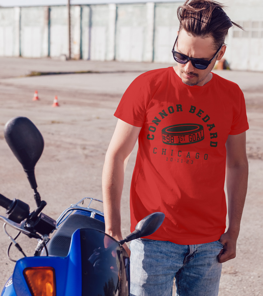 Connor Bedard #98 1st Goal Chicago 10-11-23 T-Shirt